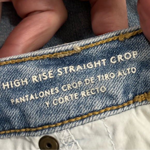 Universal Thread Light Blue High Rise Straight Crop Jeans Size 16/33 - Picture 3 of 9